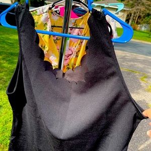 Scalloped neck tank top